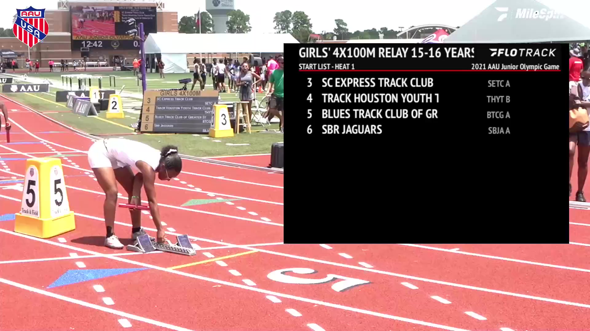 Youth Girls 4x100m Relay Finals 1 Age 15 16 AAU Junior Olympics Games