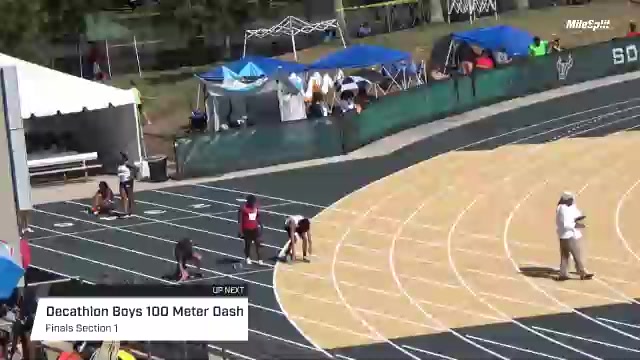 High School Boys' 100m Decathlon, Finals 1 - Age 15-16