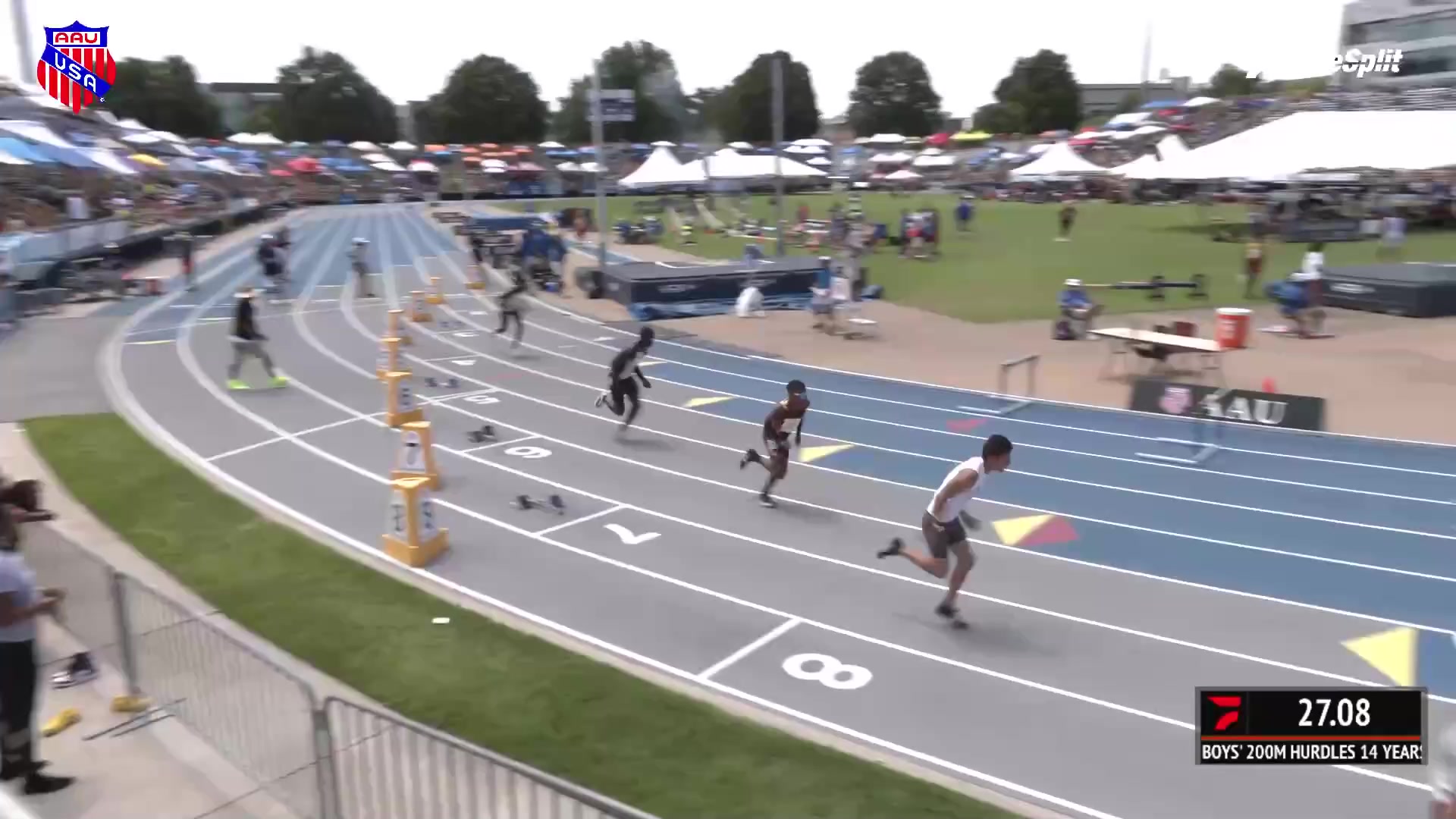 Youth Boys' 200m Hurdles 14yearolds, SemiFinals 11 AAU Junior
